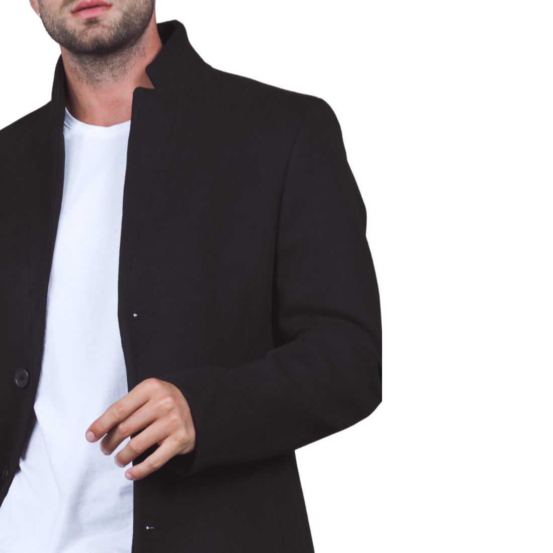 Manteau Homme Noir coupe slim