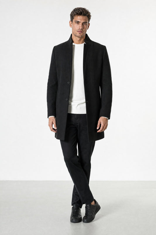 Manteau Homme Noir coupe slim