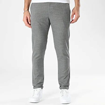 Pantalon homme gris tailles élastiques