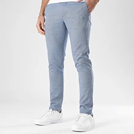 Pantalon homme bleu taille élastique