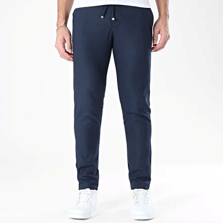 Pantalon homme marine taille élastique