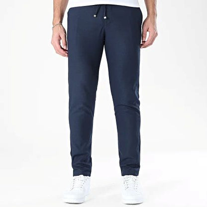 Pantalon homme marine taille élastique