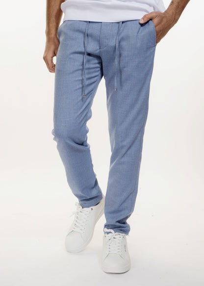 Pantalon homme bleu taille élastique