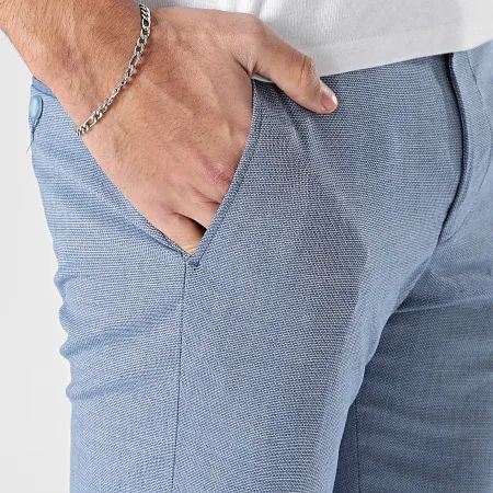 Pantalon homme bleu taille élastique