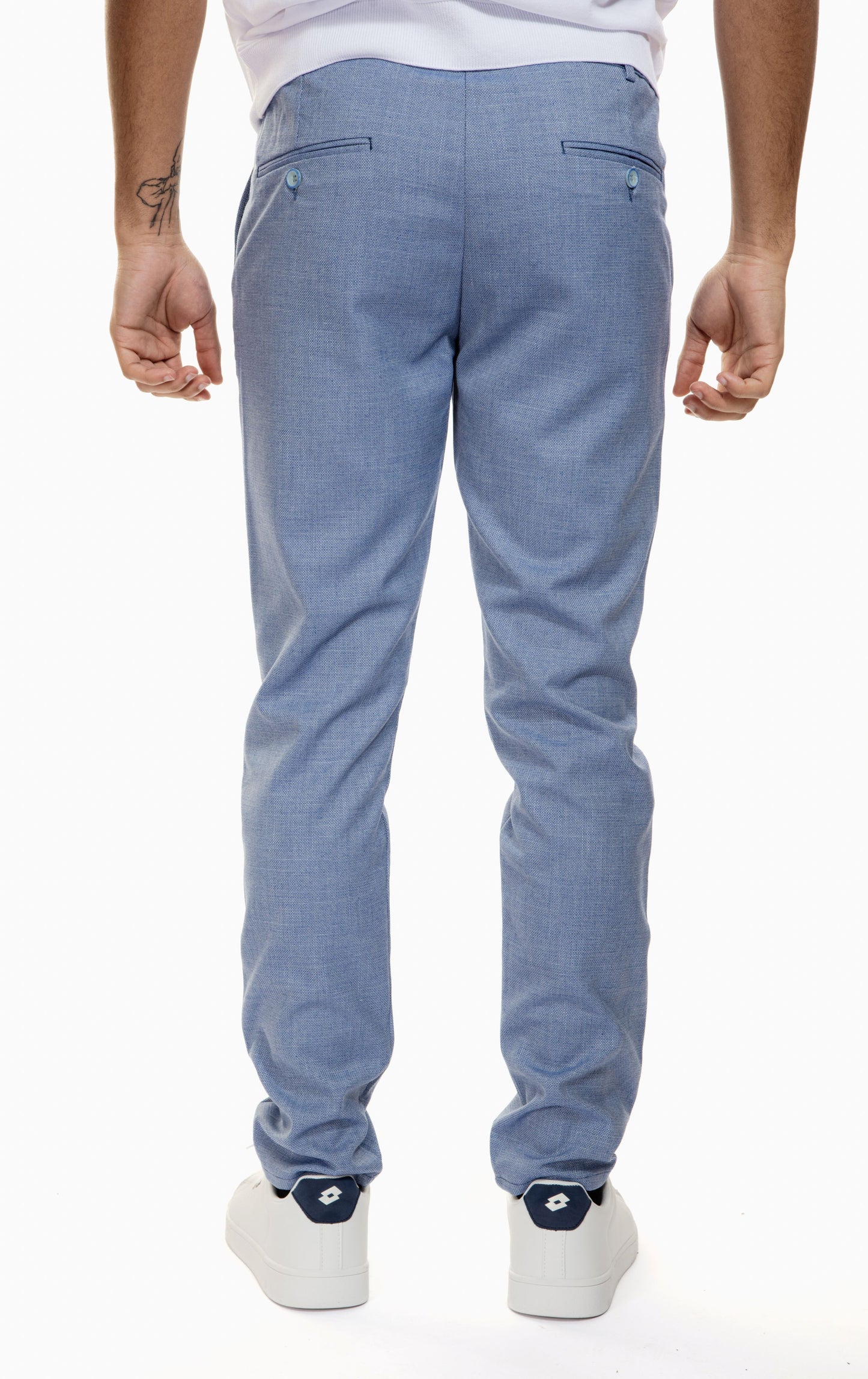 Pantalon homme bleu taille élastique