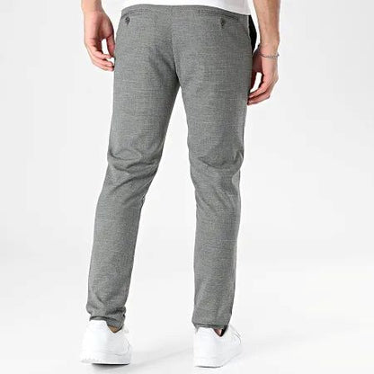 Pantalon homme gris tailles élastiques