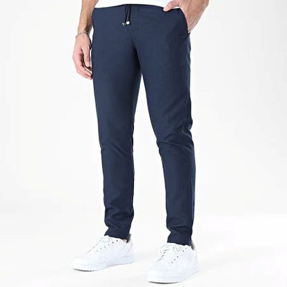 Pantalon homme marine taille élastique