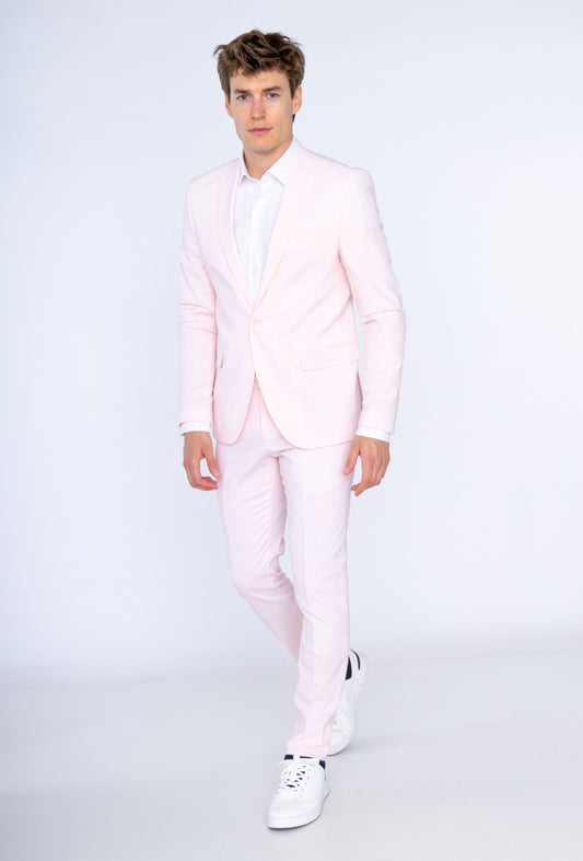 Costume 2 pièces rose pour Homme