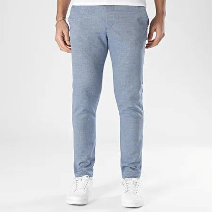 Pantalon homme bleu taille élastique
