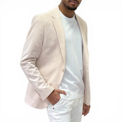 Veste en lin beige pour homme Mackten